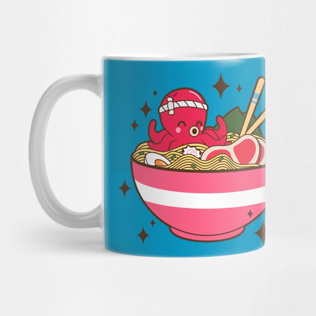 Octopus Eating Ramen Ramen Lover by Mrkedi